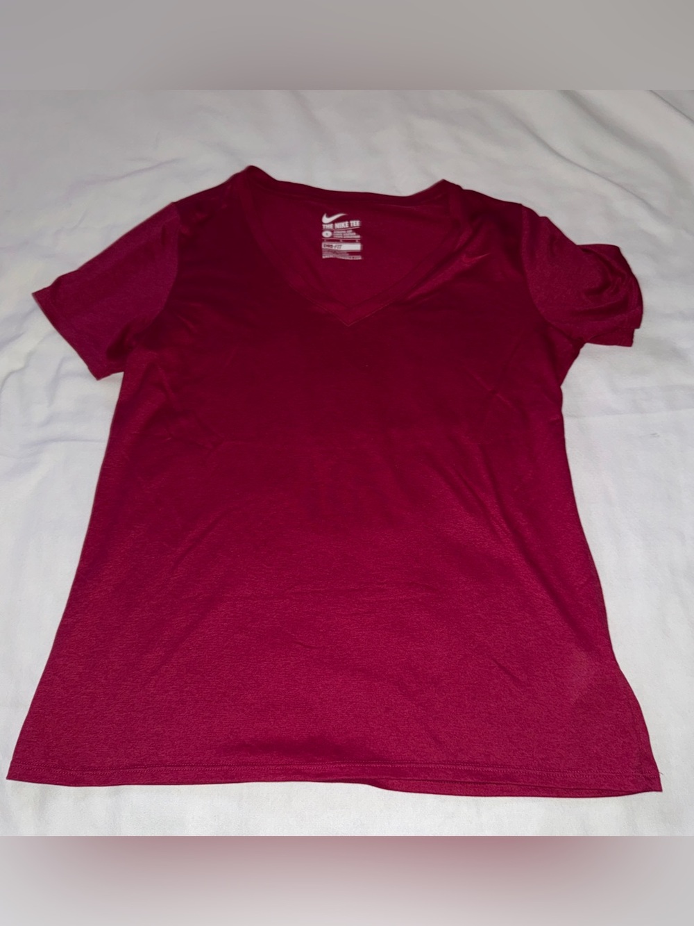 Nike Women's Short Sleeve V-Neck Tee - Maroon